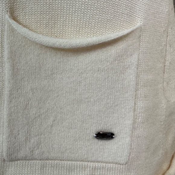 Escada Wool Cream Cardigan Sweater - Picture 2 of 9